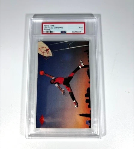 Michael Jordan PSA 7 Nike 1985 JUMPMAN Card Rookie # 46718111