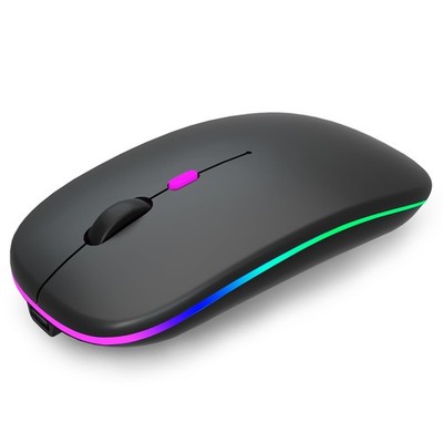 AIKOKOK Wireless Bluetooth Mouse Rechargeable Laptop Mice 4.5*2.4*1.2, Black 