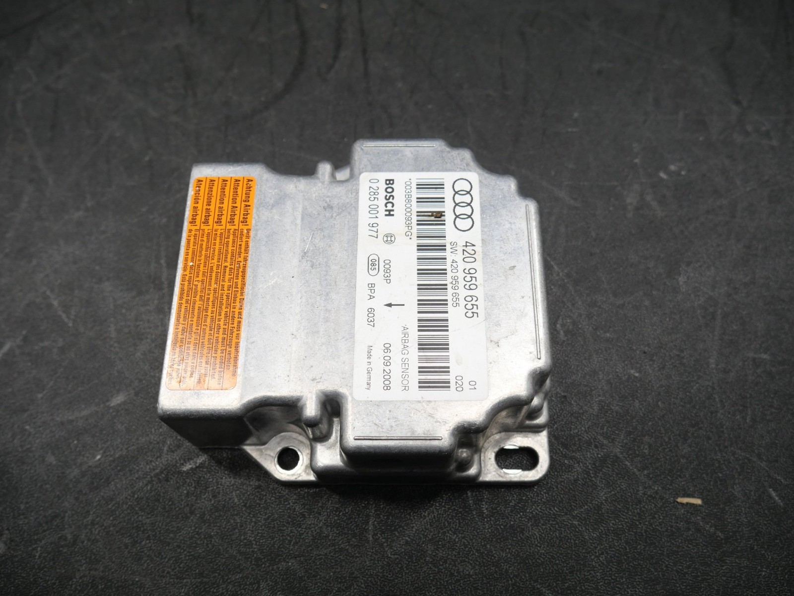 2007-2012 Audi R8 SRS Control Module Computer Unit Restraint 420959655 OEM