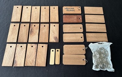 Teilfertige handgefertigte Holzrohlinge für Schlüsselringe, Telefonständer & Lesezeichen