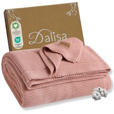 Dalisa 100 Organic Turkish Cotton Throw Blanket - GOTS Certified, Cozy - Per...