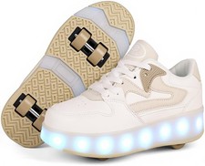 Ufatansy Roller Skates Shoes for Kids Girls Boys 4 Detachable Wheels Roller Spor