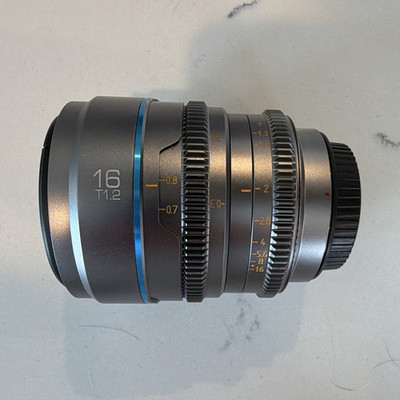 SIRUI 16mm T1.2 Manual Focus Cine Lens for E-mount, 67mm Filter Thread