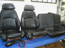 1982-2002 Camaro Firebird 88 Gta Black Leather Front Rear Seats Set Gm Lumbar 1982-2002 Camaro Firebird 88 Gta Black Leather Front Rear Seats Set Gm Lumbar