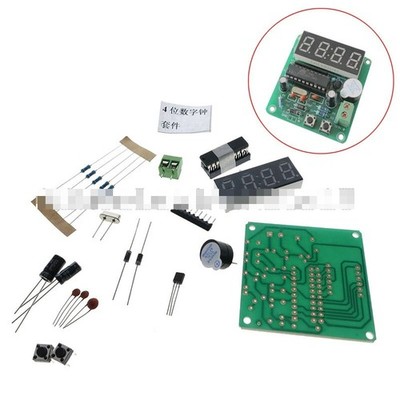 AT89C2051 Digital 4 Bits Electronic Clock Electronic Production Suite DIY Kit