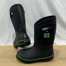 BOGS Classic Handle 4-H Clover Insulated Waterproof Rain Boots Youth Size 2