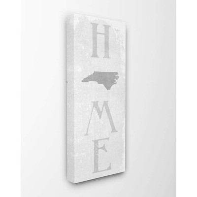 Stupell Industries North Carolina Home State Map Grey 30''L x 13''W, Multicolor