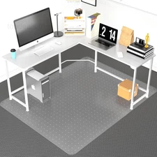 Office Chair Mat for Carpeted Floor, 63"x51" Clear Desk 63"x51", Clean
