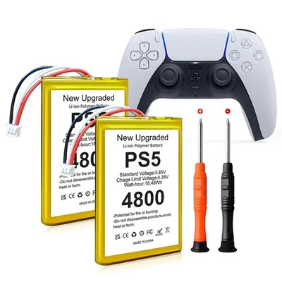 TQTHL 2 pcs 4800mAh LIP1708 Battery For Sony PlayStation 5 PS5 DualSense Controller