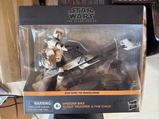 Star Wars Black Series The Mandalorian Speeder Bike Scout Trooper & Child Grogu