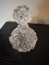 Tiffany & Co. Crystal Vanity Perfume Bottle (Empty)  – Elegant Rock Cut Design