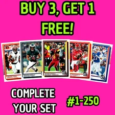 2025 Panini Donruss 🏈 BASE #1-250 You Pick and Complete a Set!