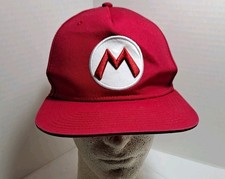 Official Nintendo Super Mario Bros Mario Adjustable Snapback Hat "M" Logo