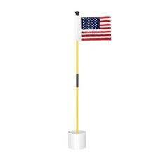 Miniature Golf Flagstick, Practice Putting Green Flags for Yard, Golf Pin Fla...