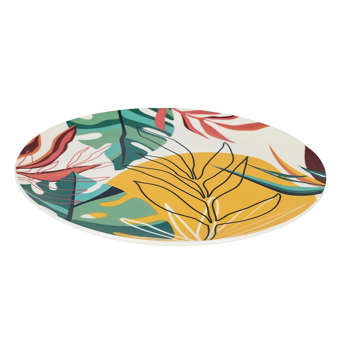 Assiettes réutilisables Paradis Exotique 26cm pour des souvenirs colorés en famille