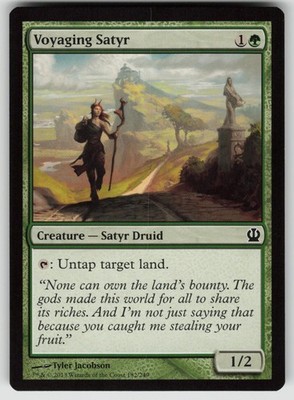 Voyaging Satyr 182 Common Theros Magic: The Gathering Near Mint