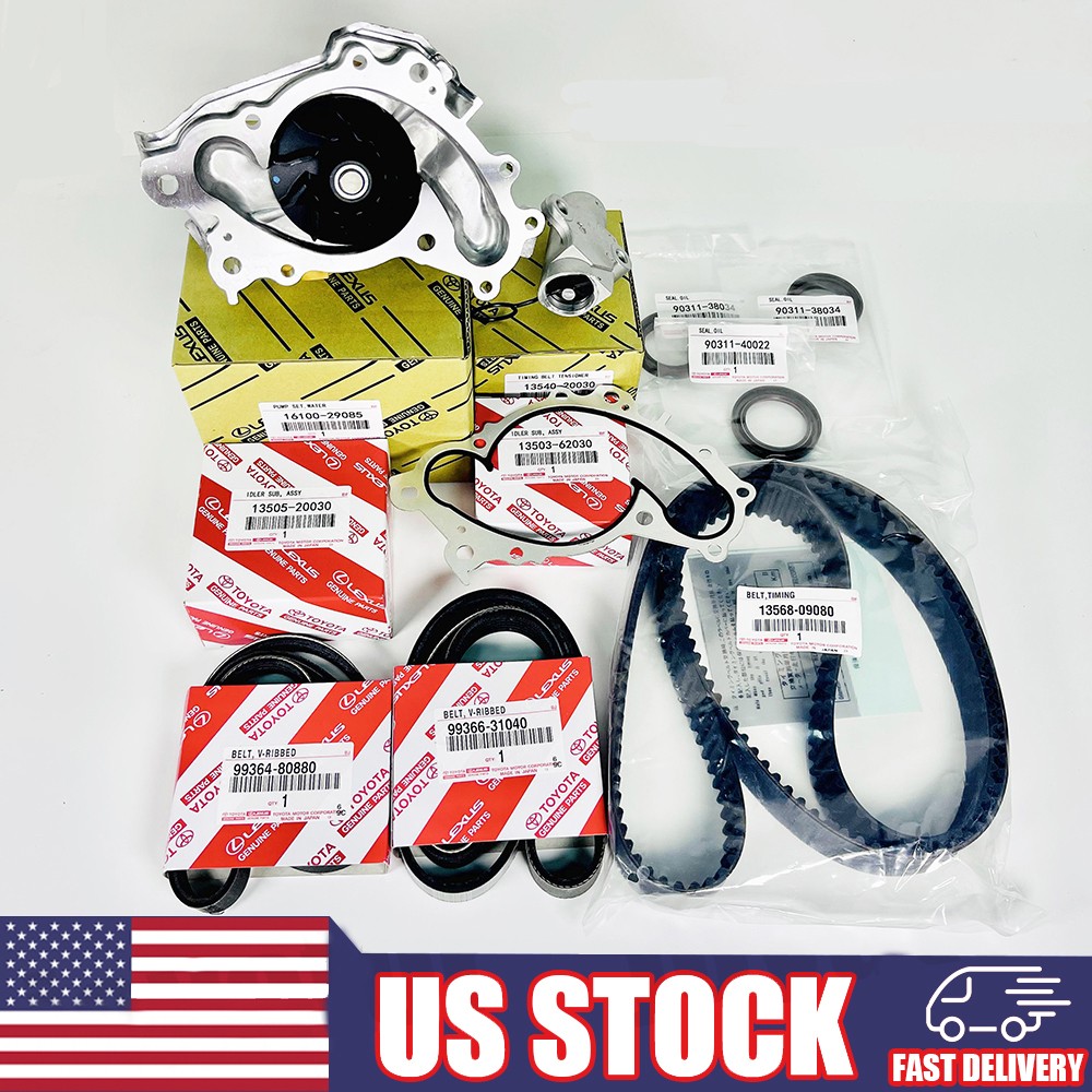 For Toyota Camry Sienna Lexus ES330 RX330 3MZFE Timing Belt Water Pump Kit OEM