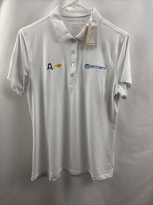 NTT Data Indycar Series Peter Millar Polo Shirt Womens Brand New White NWT