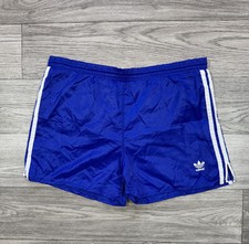 Vintage Running Football Shorts Adidas MADE IN Tuniesien Blue Size D7
