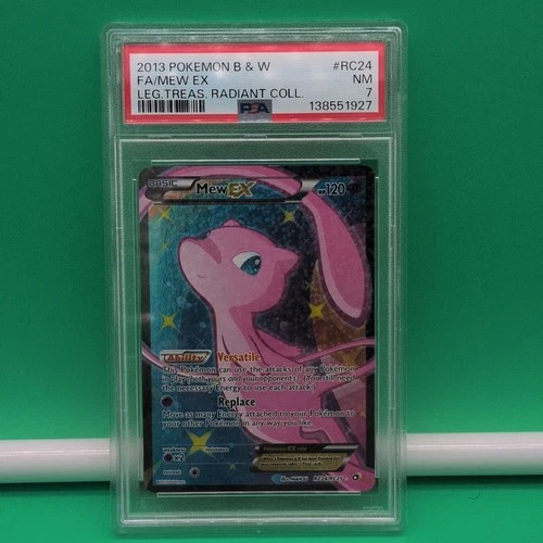 Pokémon Mew EX Full Art Ultra Rare Holo RC24/RC25 Legendary Treasures PSA 7