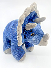 Gund Edison Triceratops Blue Dinosaur 14' Plush Soft Toy Stuffed Animal