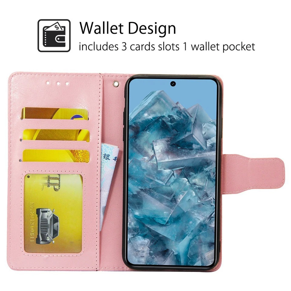 Magnetic Leather Wallet Phone Case For Motorola G22 Edge E20 Nokia G10 X10 G60 - Image 2 of 4