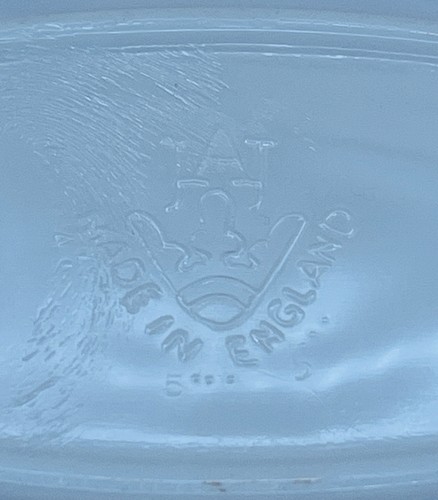 Vintage JAJ Pyrex Matchmaker Pattern Gravy Boat With Matching Saucer Mid Century - Picture 6 of 6