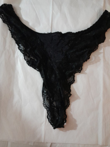 intimate attitudes plus Black Lace Thong 3x - Picture 3 of 4