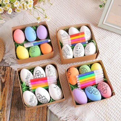 Ostern DIY handbemalte Eier Cartoon Hase Malerei Eier Kit Kinder Handarbeit