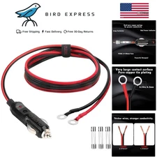 Heavy-Duty 14AWG 20A Male Plug Cigarette Lighter Adapter Power Supply Cord with