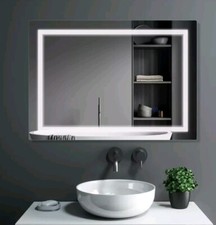 ✅Specchio da Bagno a LED 70x90cm, specchio con illuminazione,6500K bianco freddo