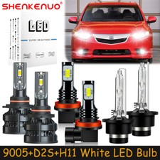For Acura TSX 2009-2014 Combo HID/LED Headlight Hi/Lo Beam Fog Light Bulb Kit Z8
