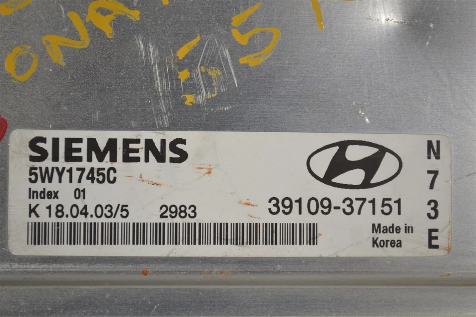 3910937151 Hyundai Sonata 2003 2,7 L unidad de control del motor ecu ecm oem 9d4 136 b6 Foto 2 de 4