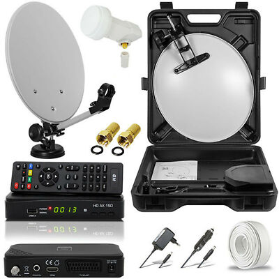 HDTV HD HDMI Digitale Camping Mobile SAT Anlage KOFFER Digital Receiver Set LNB