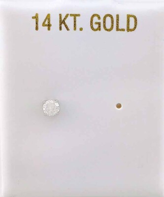 ECHTER 0,15 kt DIAMANT OHRSTECKER * einzeln* OHRRING 14k WEISSGOLD - Neu mit Etikett