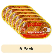(6 pack) MW Polar Smoked Boneless Herring Kipper Snacks, 3.53 oz Can