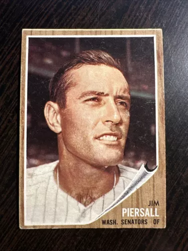 1962 TOPPS #90 JIMMY PIERSALL WASHINGTON SENATORS EX *Hot Corner Vintage* G