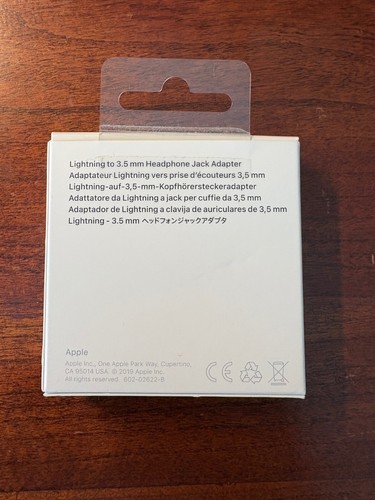 OEM Apple Lightning to Headphone 3.5mm Jack Adapter - White MMX62AM/A NEW in Box - Zdjęcie 2 z 2