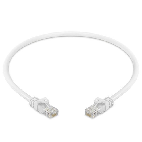 2 Pack 1.5 Feet Cat6 Patch Cable White LAN Ethernet Cord Network Internet Cable - Picture 3 of 7
