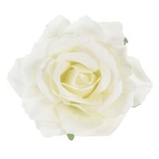 Rose Hair Clip, 4.33 Inch Flower Hairpin Fabric Floral Brooch for Bridal