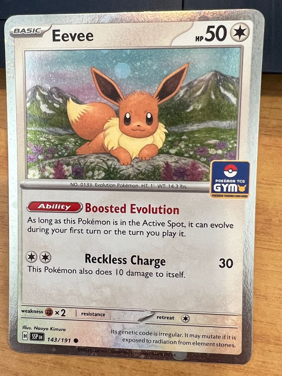 Pokemon English Eevee Gym Promo Asia event Exclusive Stamp