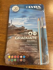 Lyra watercolor pencils 12 highly water soluble pencils made in Germany.