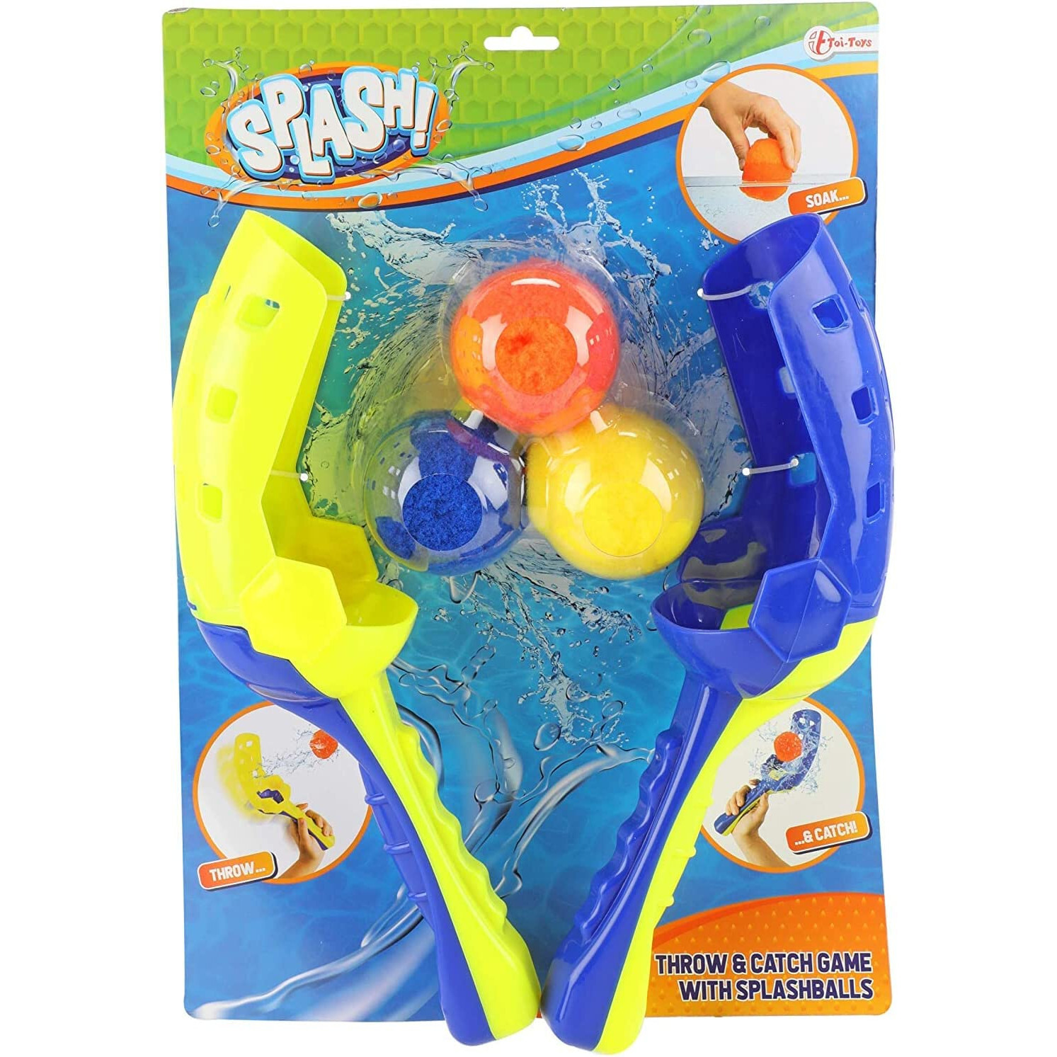 Toi-Toys - Splash Agua Ballfangspiel (2 Fangschaufeln+3 Bolas) Juego Del Agua
