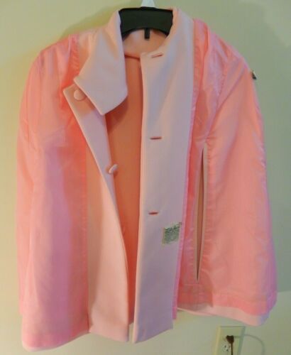 Vintage 1960s LILLI ANN Knit PINK Suit 3 pcs Jacket (Poncho Style), Skirt, Pants - Picture 7 of 12