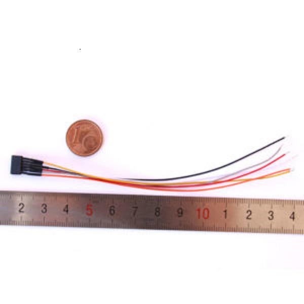 6 Pin NEM 651 DCC decoder socket with trailing pre-wired harness. New UK Stock