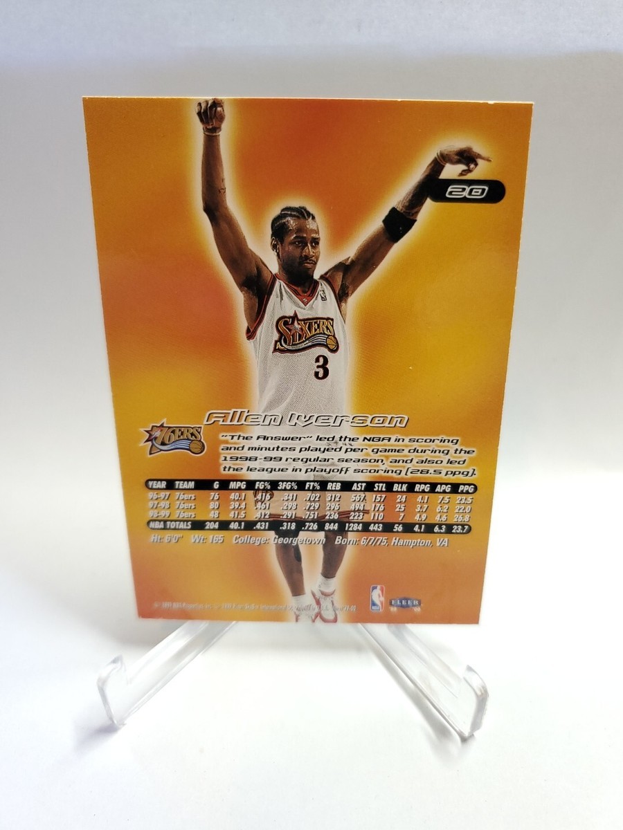 1999-00 Fleer Ultra Allen Iverson #20 HOF | eBay