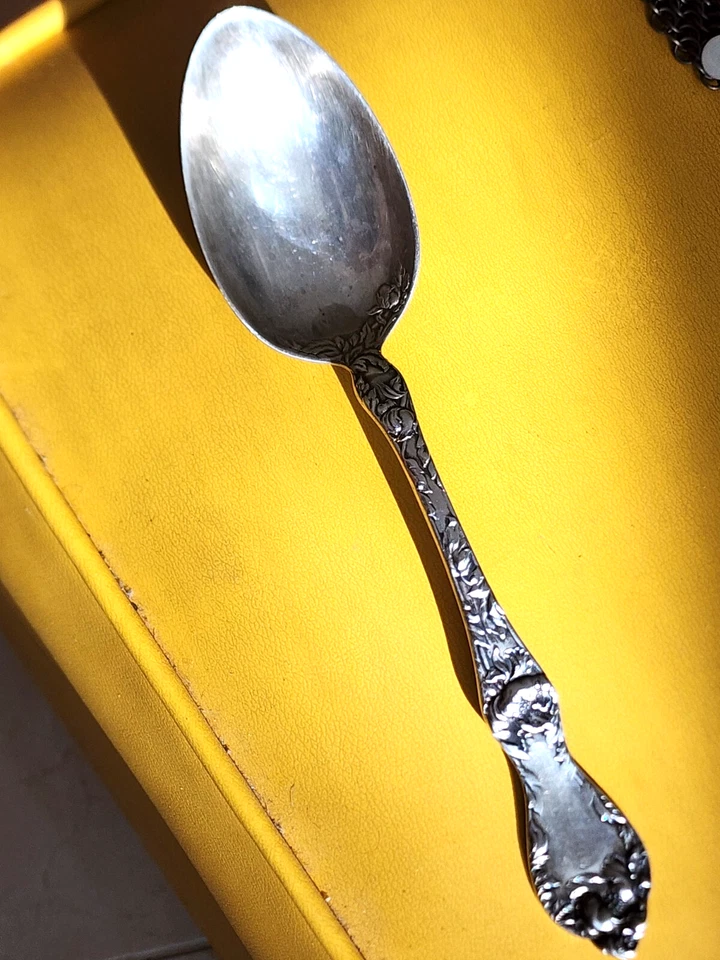 Les Cinq Fleurs by C. D. Peacock Sterling Serving Spoon w/Etched Bowl 8 3/8" - Image 2 of 4