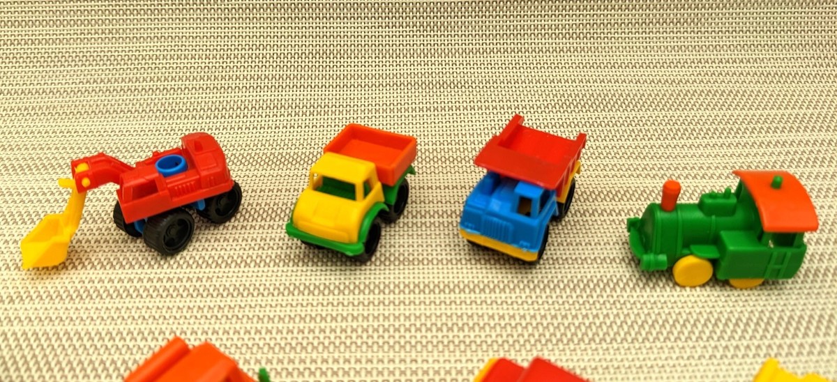 Vintage 80's Lot of 8 BRUDER Plastic Mini Construction