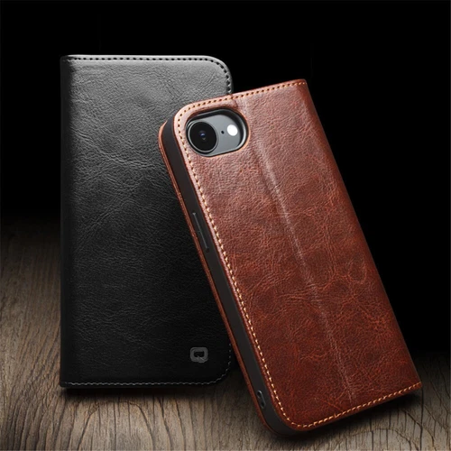 Genuine Leather Wallet Magnetic Flip Case Cover for iPhone 14 15 16 Plus Pro Max - 第 10/12 張圖片