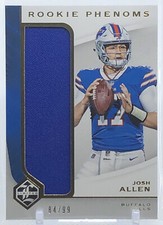 💥JOSH ALLEN ROOKIE RELIC 2018💥PANINI LIMITED ROOKIE PHENOMS💥BILLS💥LE #/99🔥